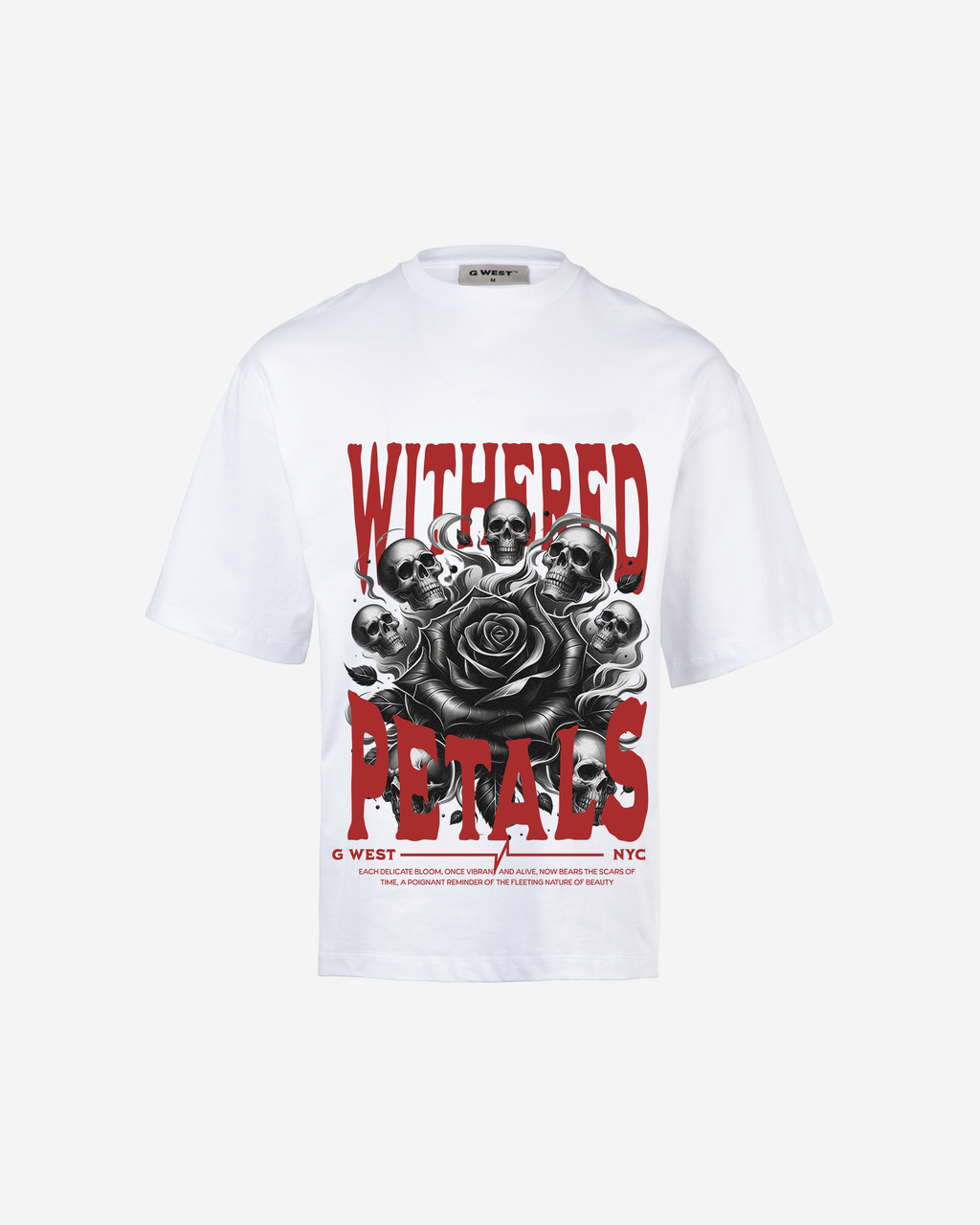 G WEST WITHERED PETALS OVERSIZED T-Shirt Mens
