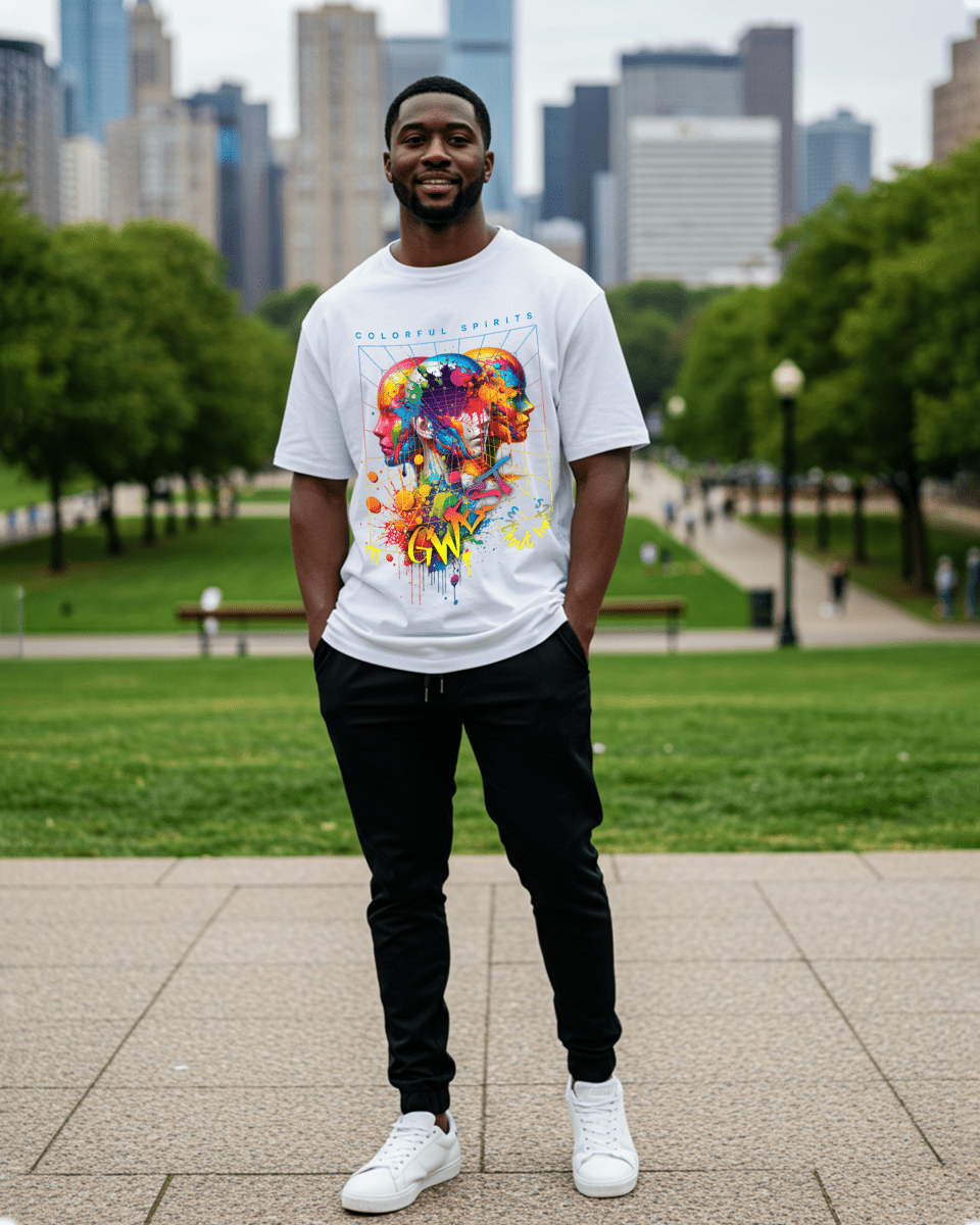 G West Colorful Spirits Oversized T-Shirt Mens
