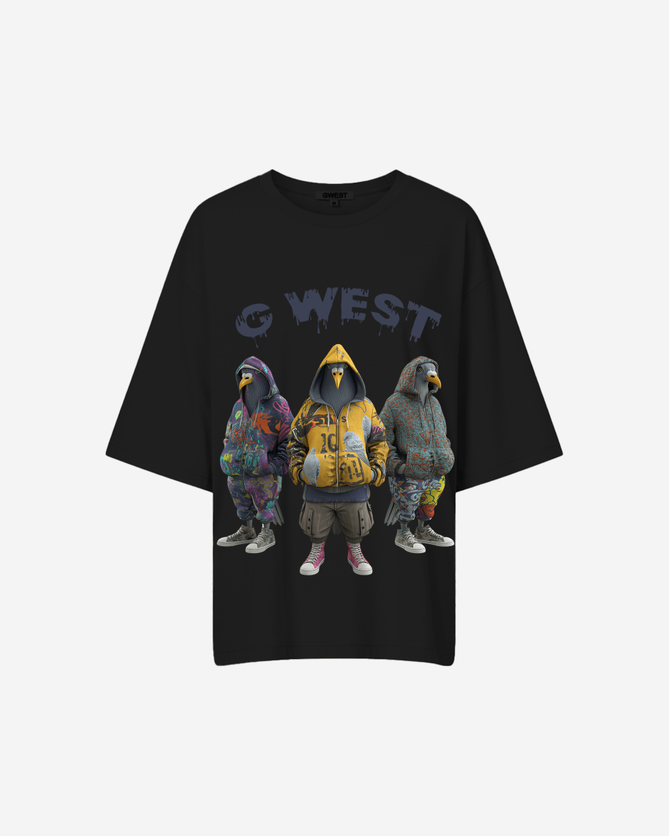 G West Womens 3 Peigion Oversized Tee