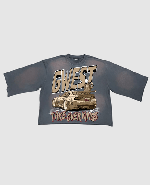 G WEST CLAIN THE CROWN OVERSIZED COTTON JERSEY TEE