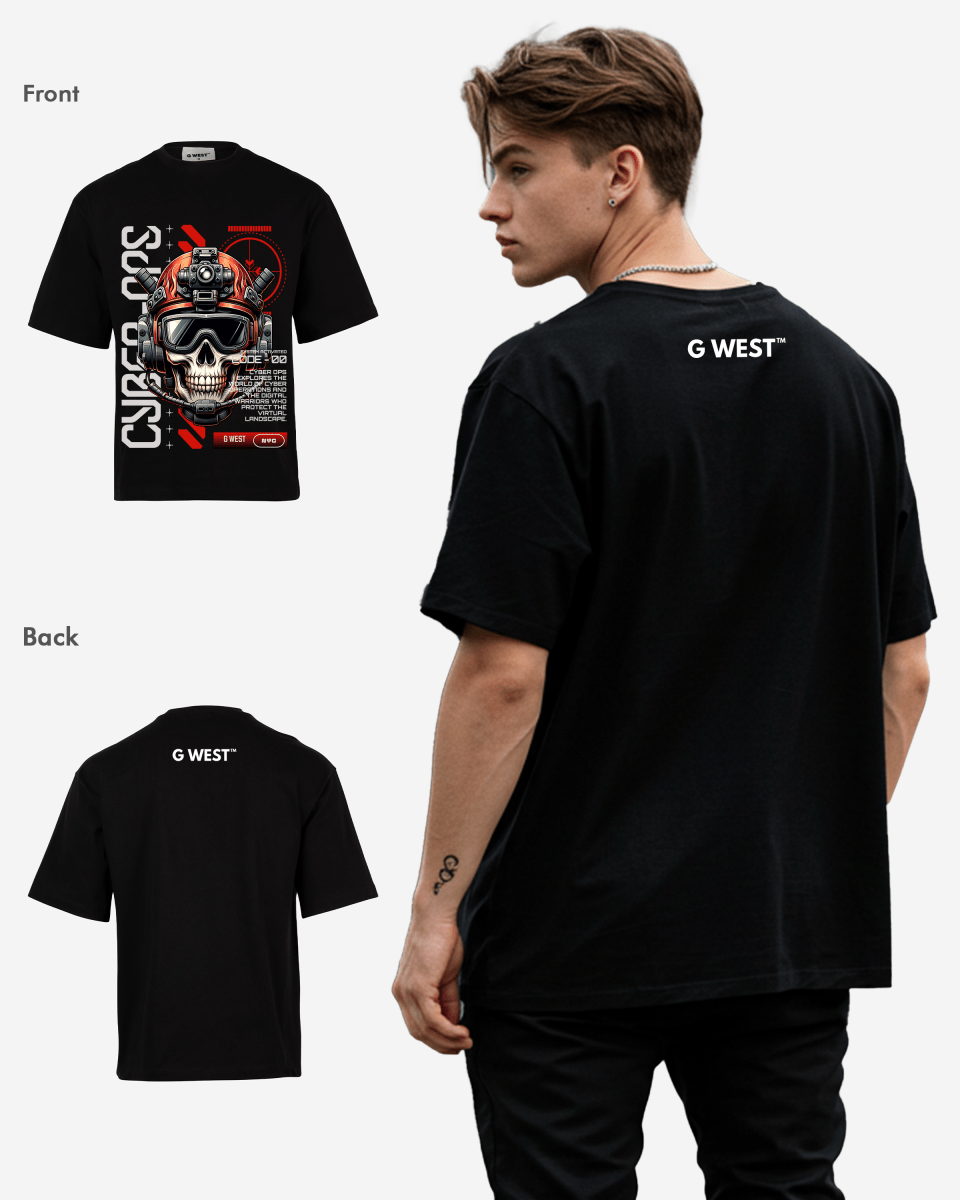 G WEST CYBER OVERSIZED T-Shirt Mens