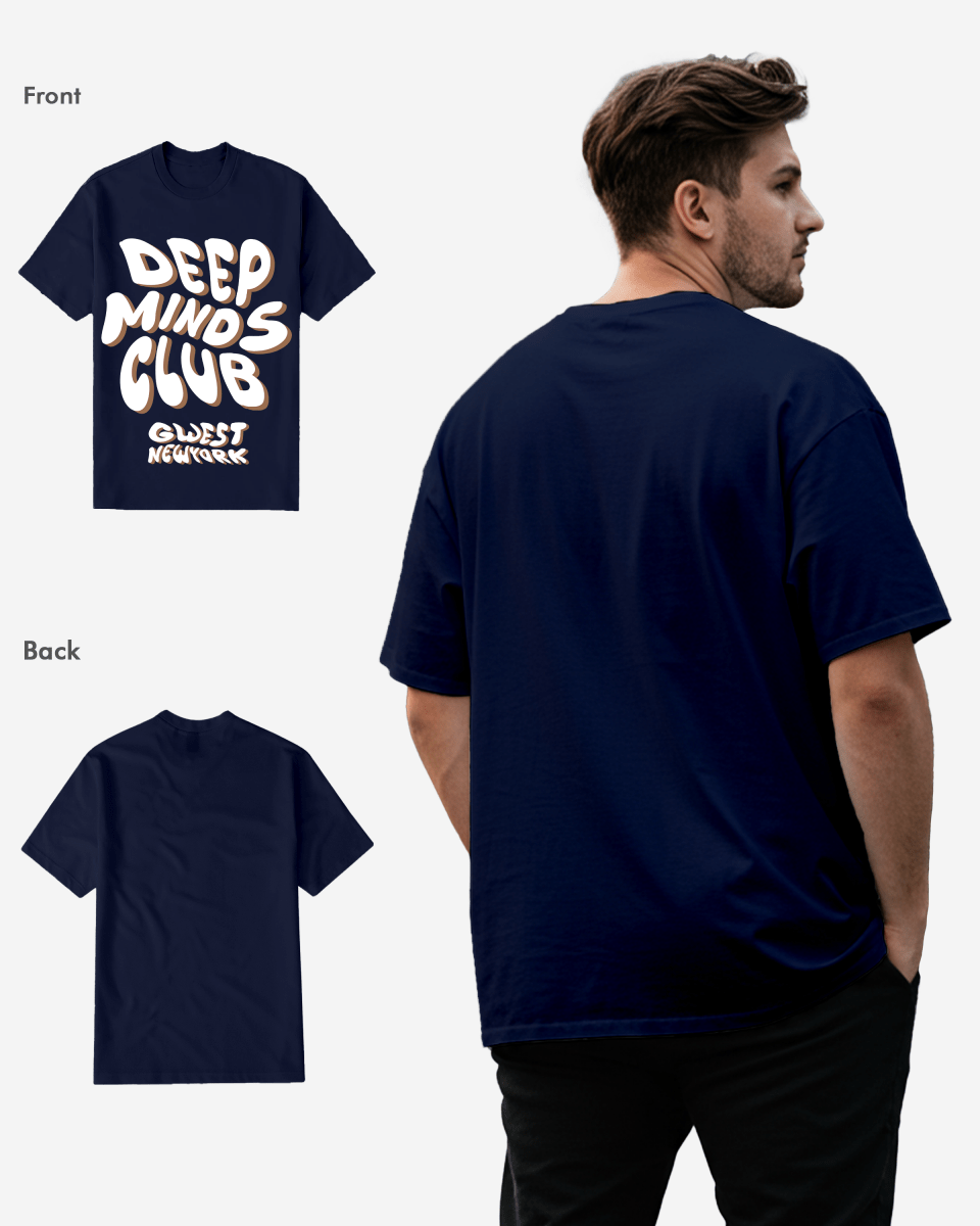G West Deep Mind Club Distress graphic T-Shirt Big and Tall Mens