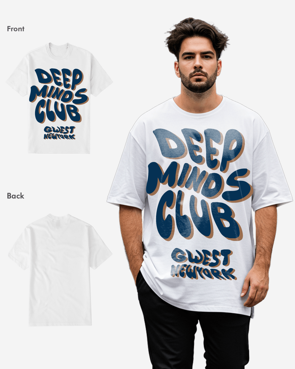 G West Deep Mind Club Distress graphic T-Shirt Big and Tall Mens