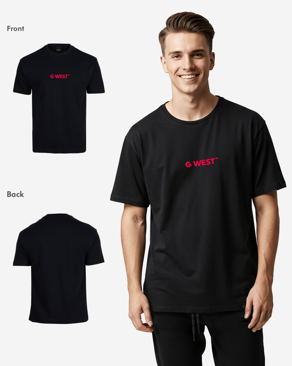 G West Mens Heavyweight Logo Wear Oversized T-Shirt