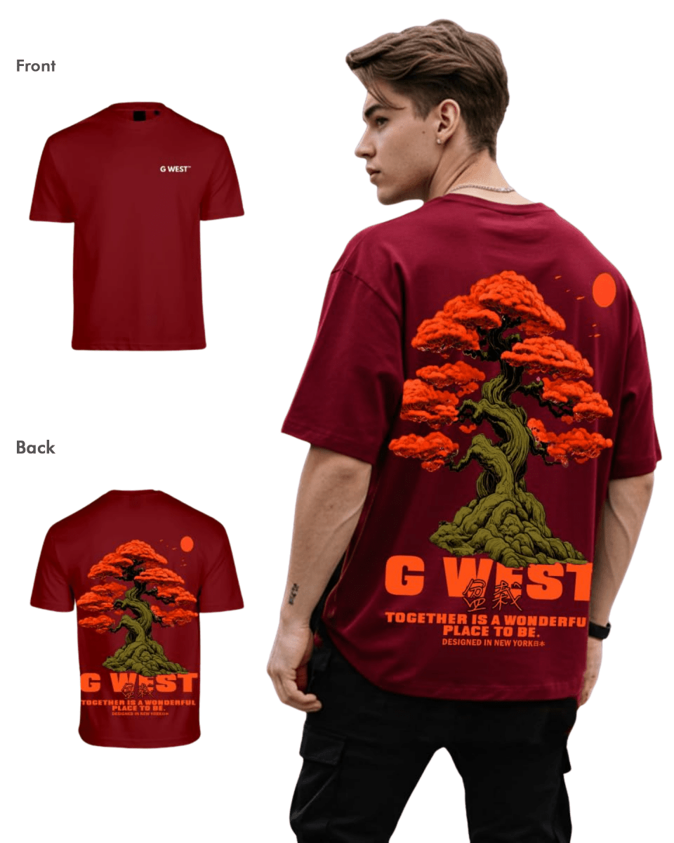 G West Mens Oversized Bonsai Tee