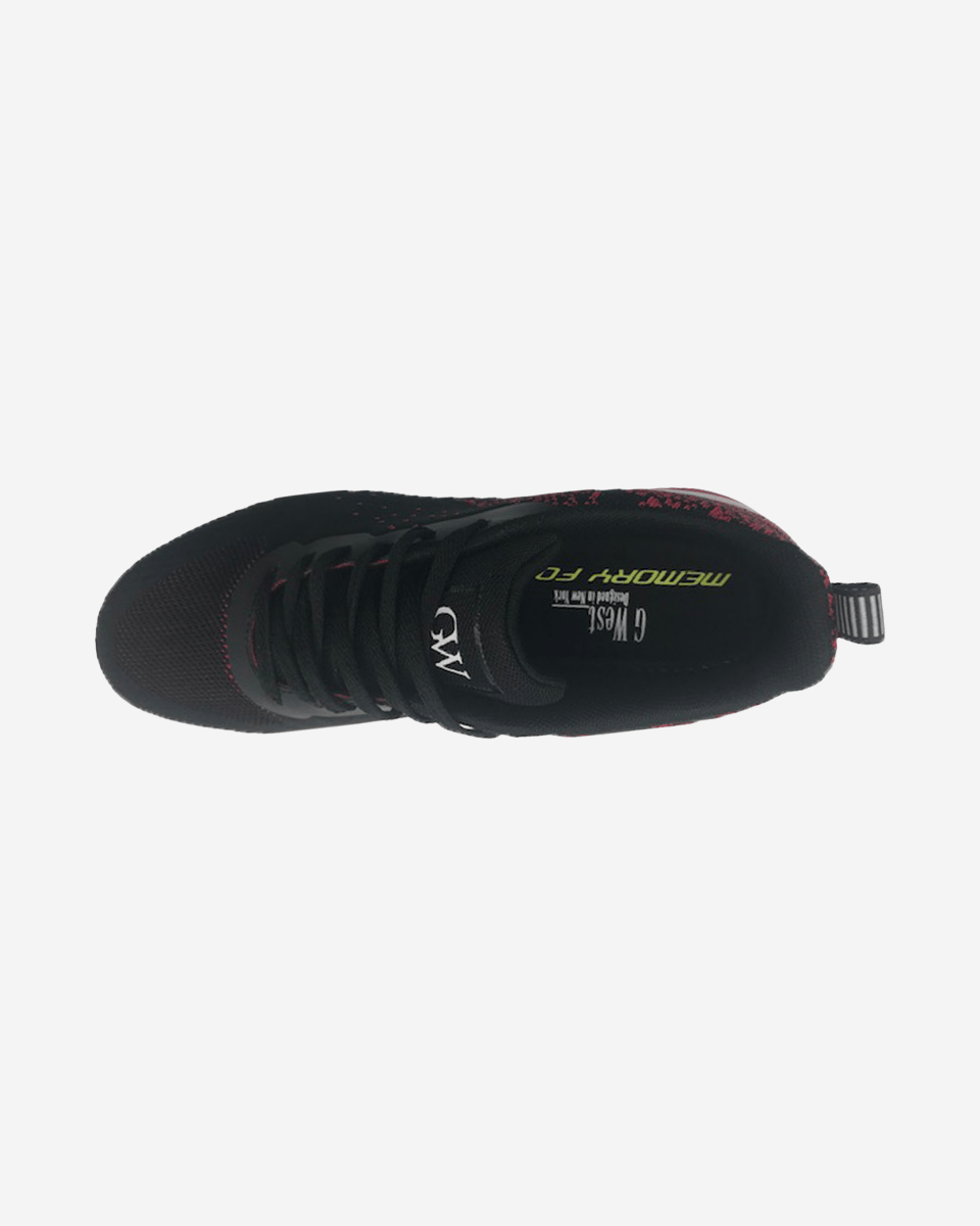G WEST MENS SPLATTER LACE UP RUNNING SHOES