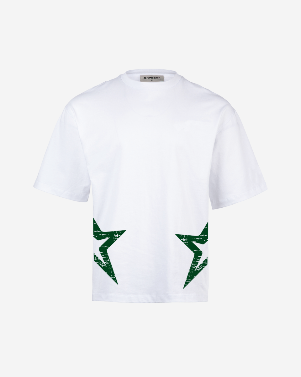 G West Mens Oversized Cricket White T-Shirt