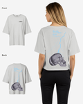 G West Womens Oversized Lighting Skull Tee