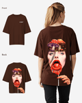 G West Womens Oversized Lollipop Mushroom Oversized Tee