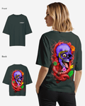 G West Womens Oversized Premium Snake Skull T-Shirt