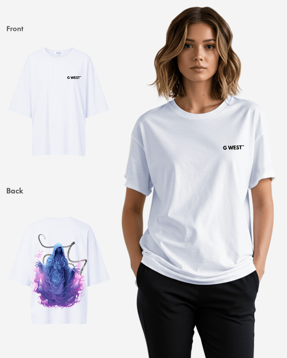 G West Womens Oversized Purple Reaper Tee