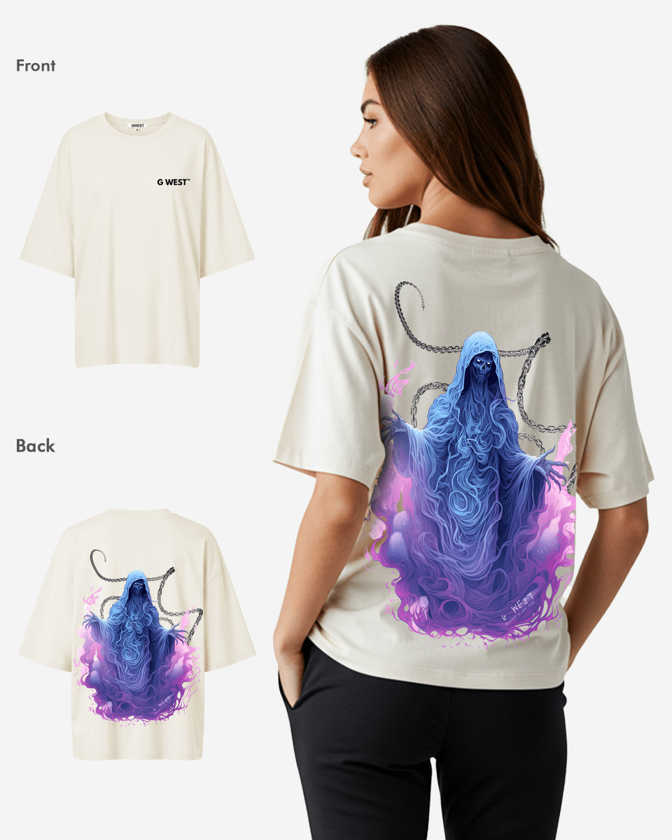 G West Womens Oversized Purple Reaper Tee