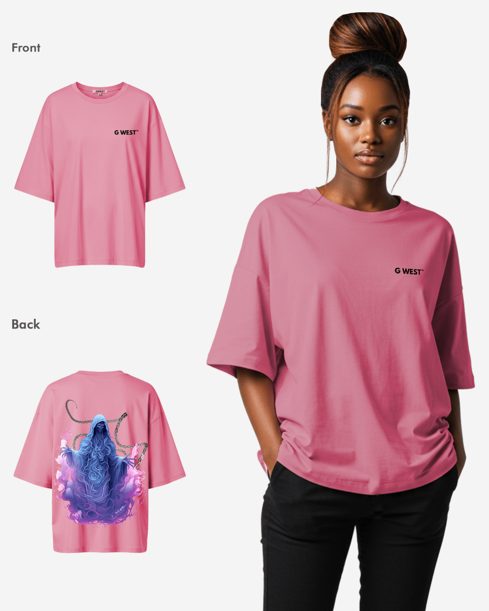 G West Womens Oversized Purple Reaper Tee