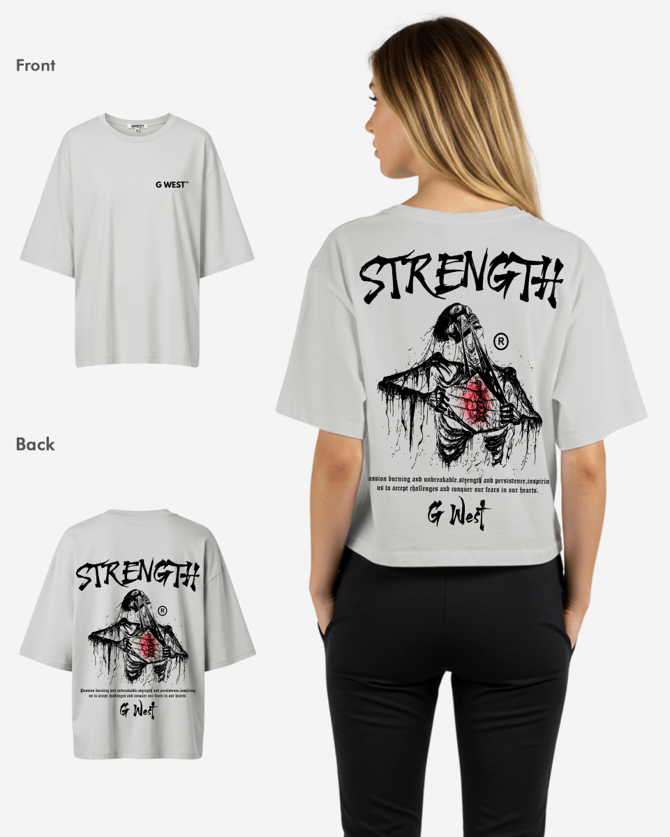 G West Womens Oversized Ripping Skeleton Tee
