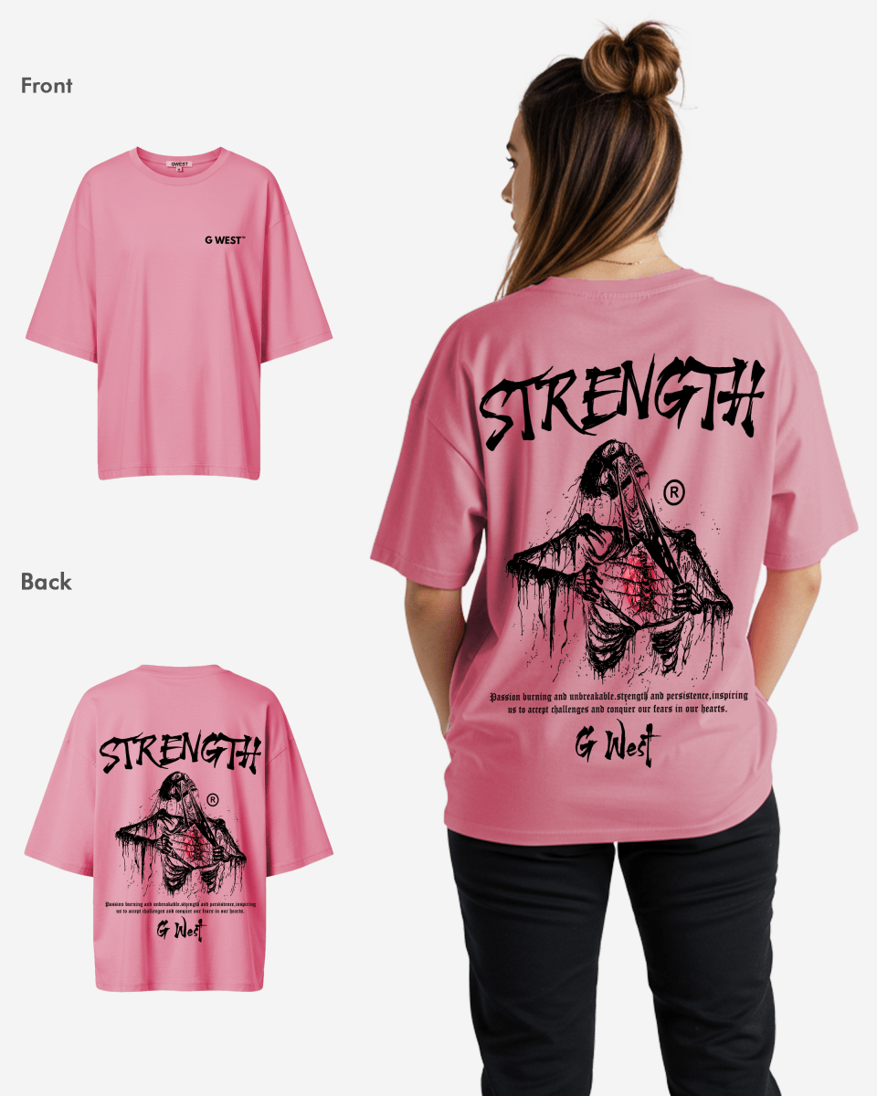 G West Womens Oversized Ripping Skeleton Tee