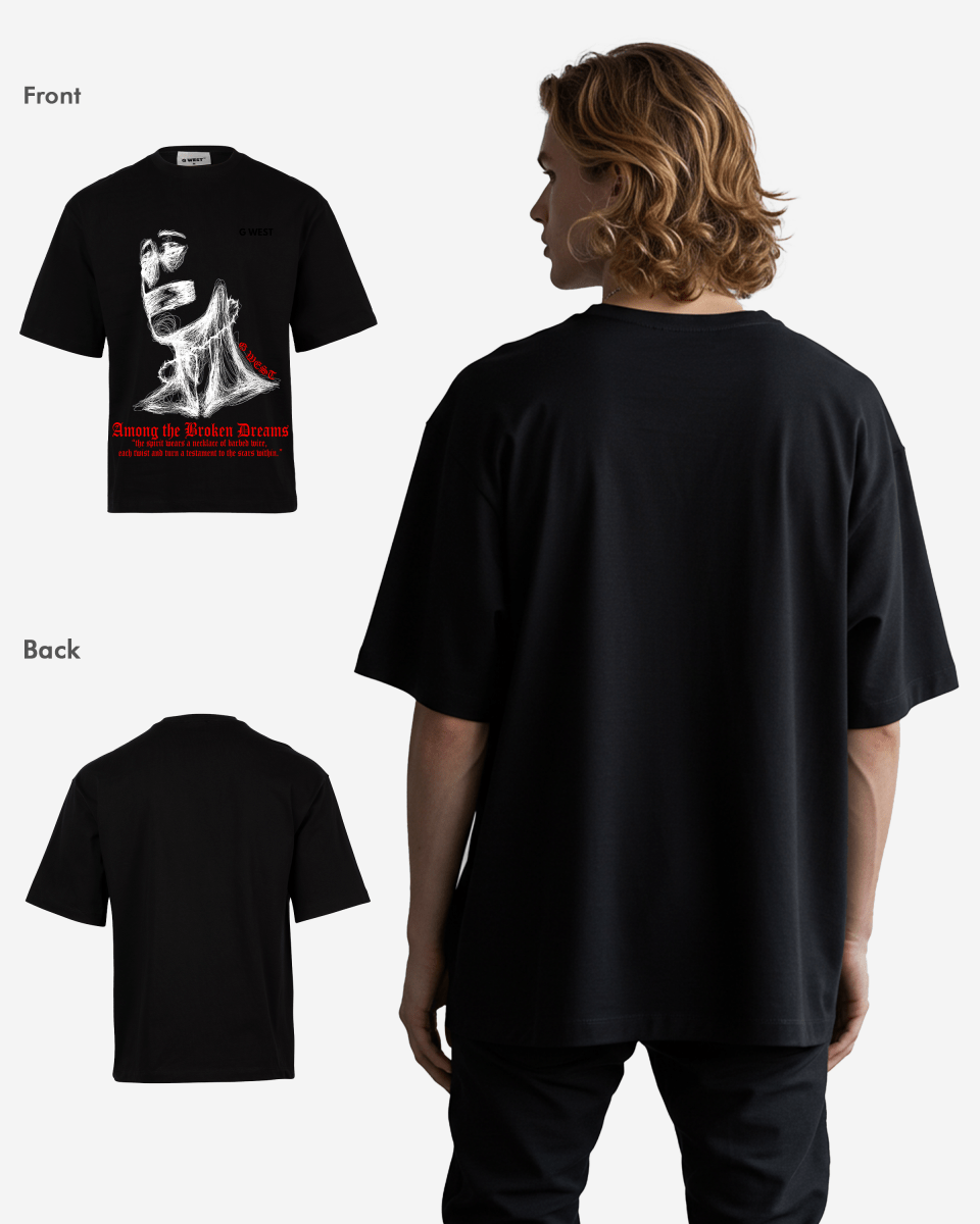 G West Oversized Sinner Black T-Shirt Mens