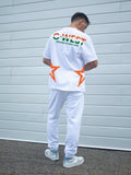 G West Mens Oversized Tee Cricket India Logo T-Shirt