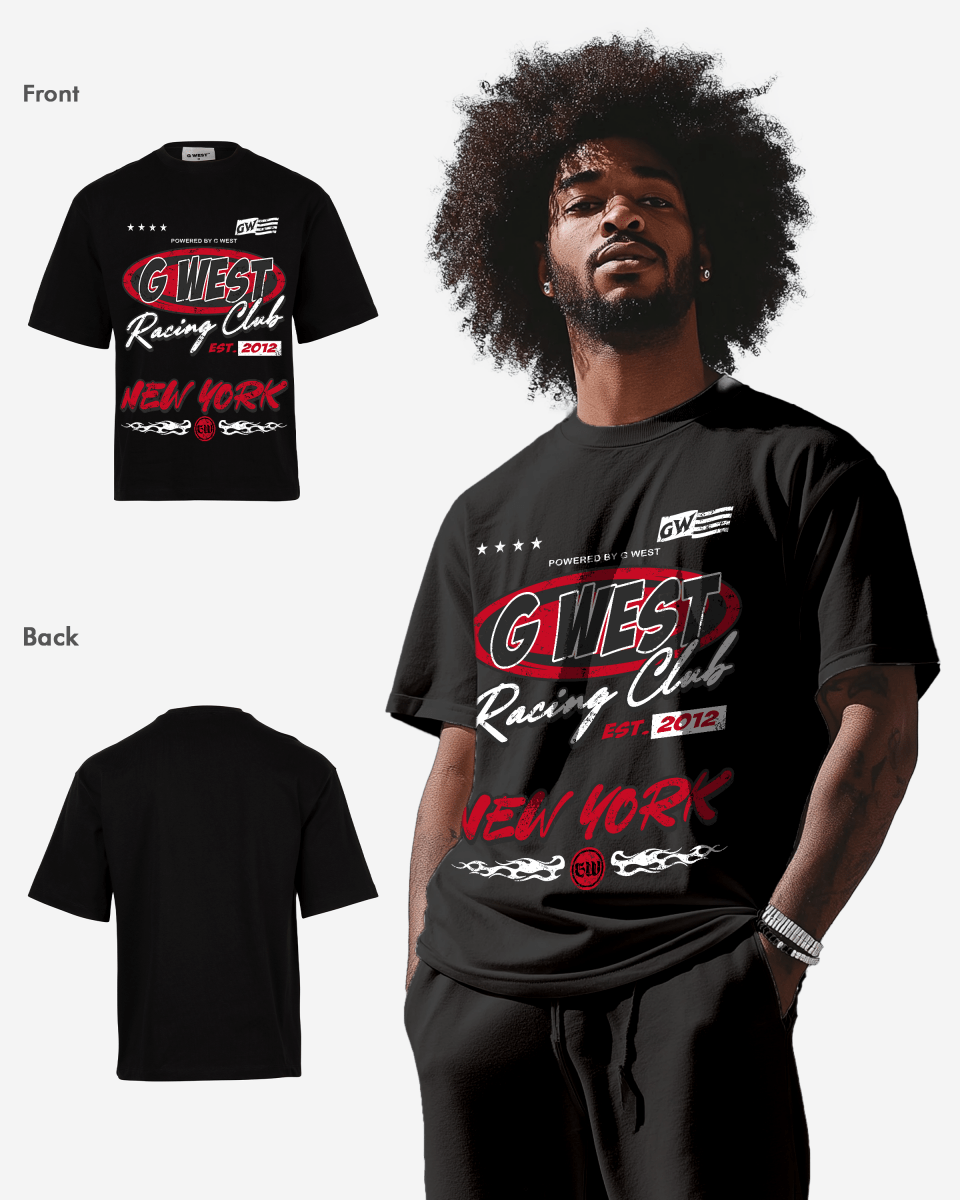 G West Racing Club Oversized Tee