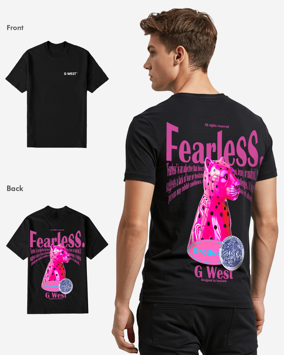 G West Mens Regular Fit Fearless  T Shirt
