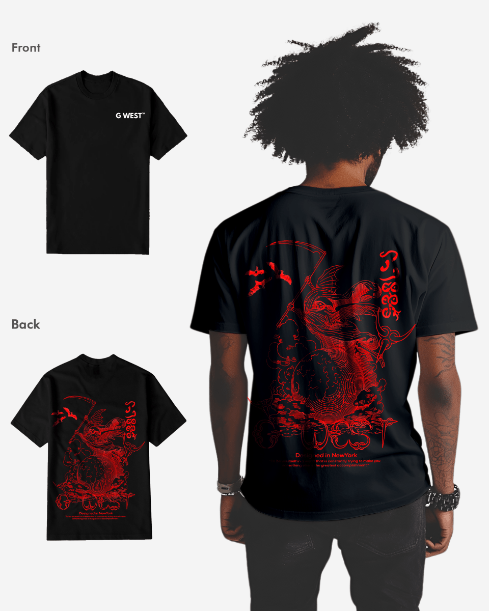G West Mens Regular Fit Reaper World T-Shirt