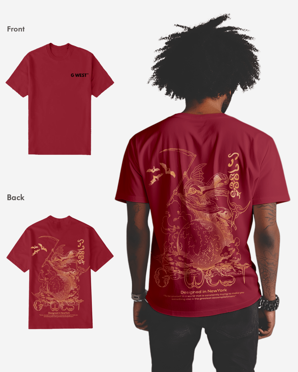 G West Mens Regular Fit Reaper World T-Shirt