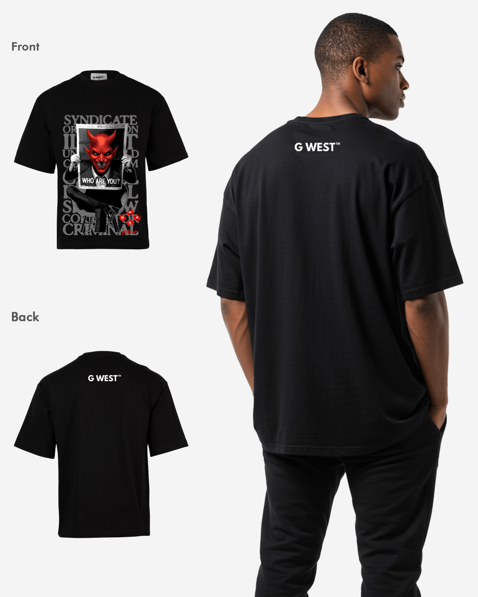 G WEST THE DEVIL SPEAKS OVERSIZED T-Shirt Mens